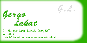 gergo lakat business card